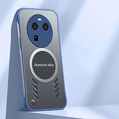 Custodia Plastica Rigida Senza Cornice Cover Opaca con Mag-Safe Magnetic S02 per Oppo Find X6 Pro 5G Blu
