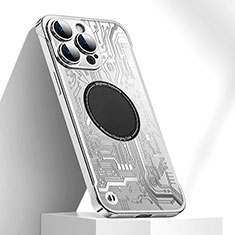 Custodia Plastica Rigida Senza Cornice Cover Opaca con Mag-Safe Magnetic ZL1 per Apple iPhone 13 Pro Argento