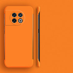 Custodia Plastica Rigida Senza Cornice Cover Opaca P01 per OnePlus 11R 5G Arancione