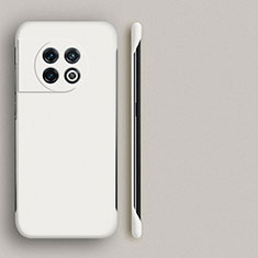 Custodia Plastica Rigida Senza Cornice Cover Opaca P01 per OnePlus 11R 5G Bianco