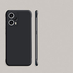 Custodia Plastica Rigida Senza Cornice Cover Opaca P01 per Xiaomi Poco F5 5G Nero