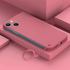 Custodia Plastica Rigida Senza Cornice Cover Opaca per Apple iPhone 15 Plus Rosso