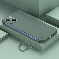 Custodia Plastica Rigida Senza Cornice Cover Opaca per Apple iPhone 15 Plus Verde