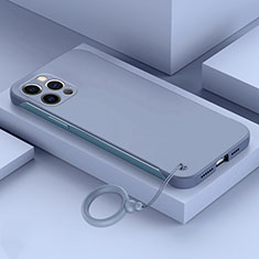 Custodia Plastica Rigida Senza Cornice Cover Opaca per Apple iPhone 15 Pro Grigio Lavanda