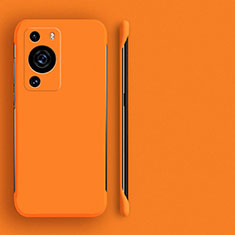 Custodia Plastica Rigida Senza Cornice Cover Opaca per Huawei P60 Arancione
