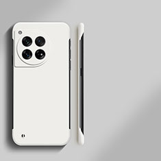 Custodia Plastica Rigida Senza Cornice Cover Opaca per OnePlus 12 5G Bianco
