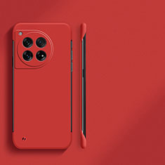Custodia Plastica Rigida Senza Cornice Cover Opaca per OnePlus 12 5G Rosso