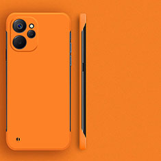 Custodia Plastica Rigida Senza Cornice Cover Opaca per Realme 9i 5G Arancione