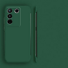 Custodia Plastica Rigida Senza Cornice Cover Opaca per Vivo V27 Pro 5G Verde Notte