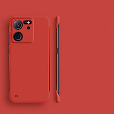 Custodia Plastica Rigida Senza Cornice Cover Opaca per Xiaomi Mi 13T 5G Rosso