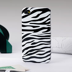 Custodia Plastica Rigida Zebra per Apple iPhone 4S Nero
