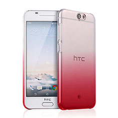 Custodia Plastica Trasparente Rigida Sfumato per HTC One A9 Rosso