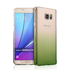 Custodia Plastica Trasparente Rigida Sfumato per Samsung Galaxy Note 5 N9200 N920 N920F Verde
