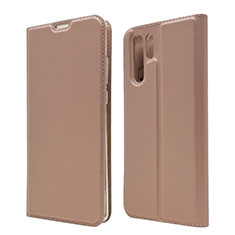 Custodia Portafoglio In Pelle con Stand L01 per Huawei P30 Pro New Edition Oro Rosa