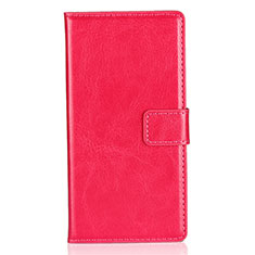 Custodia Portafoglio In Pelle con Stand L01 per Sony Xperia XZ1 Compact Rosa Caldo