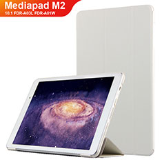 Custodia Portafoglio In Pelle con Stand L02 per Huawei MediaPad M2 10.1 FDR-A03L FDR-A01W Bianco