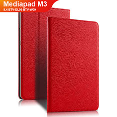 Custodia Portafoglio In Pelle con Stand L02 per Huawei Mediapad M3 8.4 BTV-DL09 BTV-W09 Rosso