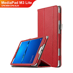 Custodia Portafoglio In Pelle con Stand L02 per Huawei MediaPad M3 Lite 8.0 CPN-W09 CPN-AL00 Rosso