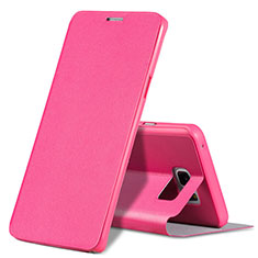 Custodia Portafoglio In Pelle con Stand L04 per Samsung Galaxy Note 5 N9200 N920 N920F Rosa Caldo