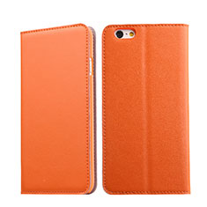 Custodia Portafoglio In Pelle con Stand per Apple iPhone 6 Plus Arancione
