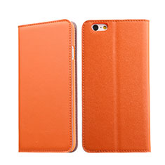 Custodia Portafoglio In Pelle con Stand per Apple iPhone 6S Arancione