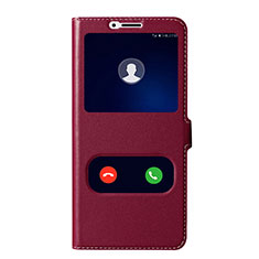 Custodia Portafoglio In Pelle con Stand per Huawei Honor V10 Rosso