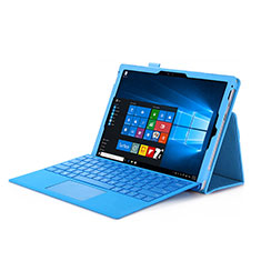 Custodia Portafoglio In Pelle con Stand per Microsoft Surface Pro 3 Blu