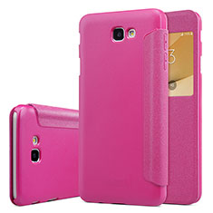 Custodia Portafoglio In Pelle con Stand per Samsung Galaxy On5 (2016) G570 G570F Rosa Caldo