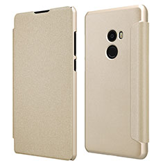 Custodia Portafoglio In Pelle con Stand per Xiaomi Mi Mix Evo Oro