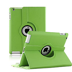 Custodia Portafoglio In Pelle con Stand Rotazione per Apple iPad 4 Verde