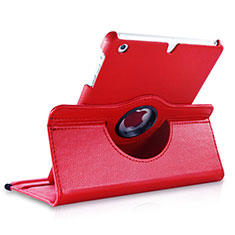 Custodia Portafoglio In Pelle con Stand Rotazione per Apple iPad Mini 3 Rosso