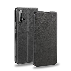 Custodia Portafoglio In Pelle con Supporto F01 per Huawei Nova 5T Nero