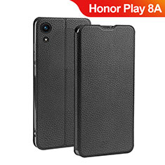 Custodia Portafoglio In Pelle con Supporto L01 per Huawei Honor Play 8A Nero