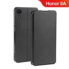 Custodia Portafoglio In Pelle con Supporto L01 per Huawei Y6 Prime (2019) Nero