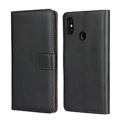 Custodia Portafoglio In Pelle con Supporto L01 per Xiaomi Mi 8 Nero
