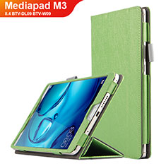 Custodia Portafoglio In Pelle con Supporto L04 per Huawei Mediapad M3 8.4 BTV-DL09 BTV-W09 Verde