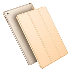 Custodia Portafoglio In Pelle con Supporto L09 per Apple New iPad 9.7 (2018) Oro