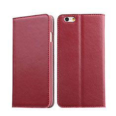 Custodia Portafoglio In Pelle con Supporto per Apple iPhone 6 Rosso