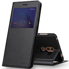 Custodia Portafoglio In Pelle con Supporto per Huawei Honor 6X Pro Nero