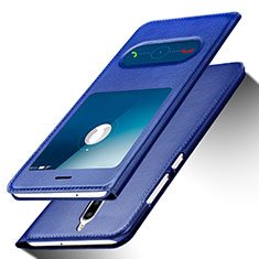 Custodia Portafoglio In Pelle con Supporto per Huawei Maimang 6 Blu