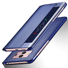 Custodia Portafoglio In Pelle con Supporto per Huawei Mate 10 Blu