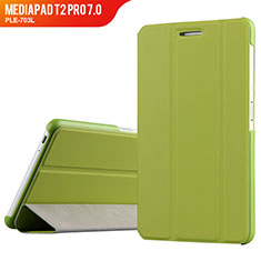 Custodia Portafoglio In Pelle con Supporto per Huawei MediaPad T2 Pro 7.0 PLE-703L Verde
