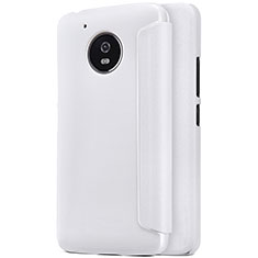 Custodia Portafoglio In Pelle con Supporto per Motorola Moto G5 Bianco
