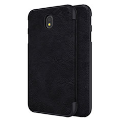 Custodia Portafoglio In Pelle con Supporto per Samsung Galaxy J7 Pro Nero