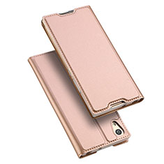 Custodia Portafoglio In Pelle con Supporto per Sony Xperia L1 Rosa