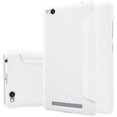 Custodia Portafoglio In Pelle con Supporto per Xiaomi Redmi 3 Bianco