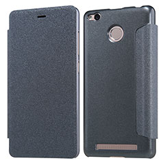 Custodia Portafoglio In Pelle con Supporto per Xiaomi Redmi 3 Pro Nero