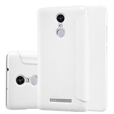 Custodia Portafoglio In Pelle con Supporto per Xiaomi Redmi Note 3 MediaTek Bianco