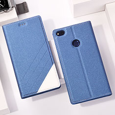 Custodia Portafoglio In Pelle con Supporto R01 per Huawei Nova Lite Blu