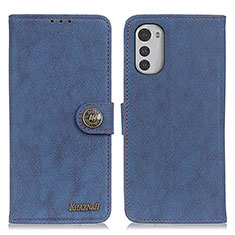 Custodia Portafoglio In Pelle Cover con Supporto A01D per Motorola Moto E32 Blu